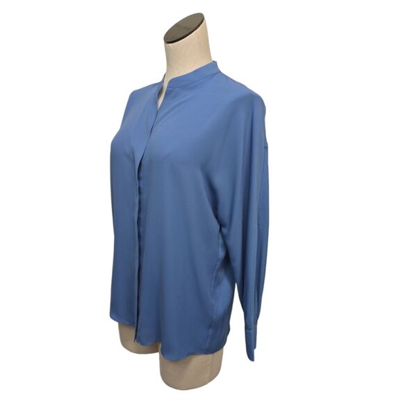 NWT Vince Split Neck Top Light Aria Womens Size XS Button‎ Down Career Office - Picture 9 of 11